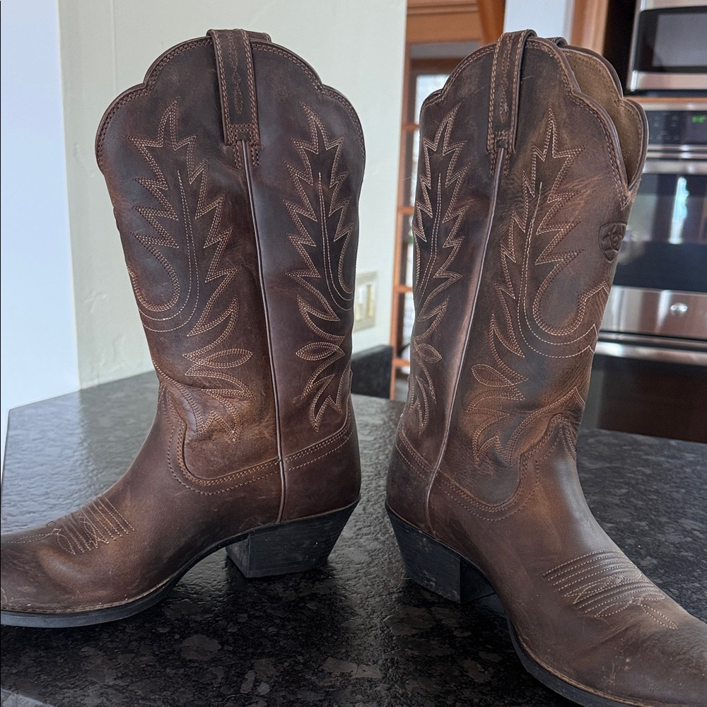 Ariat Dark Brown Leather Western Boots - Picture 5 of 7